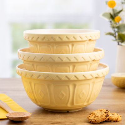 Yellow Mixing Bowls S12, S18 & S24-Set of 3 (2002.207U, 2002.208U & 2002.209U)