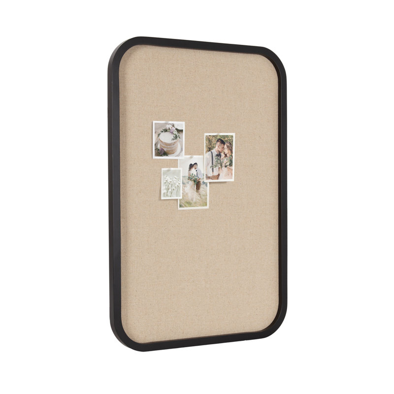 Magnetic Fabric Corkboard / Bulletin Board Bulletin Board, Black
