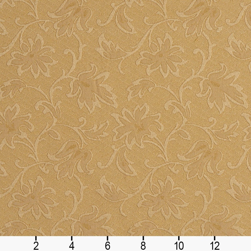 Tissu floral matelassé, Or 10