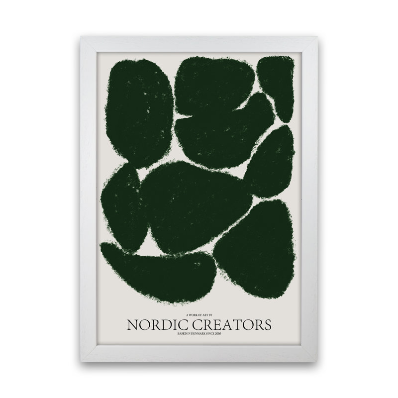 Things Fall Apart - Green - Print, 59.4cm H x 42cm W x 3cm D, White Framed
