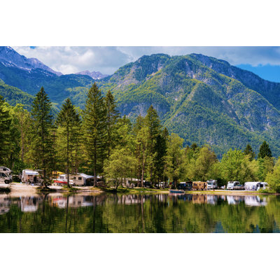 Caravans In Slovenia - Wrapped Canvas Print