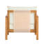 Ensemble de canapé 4 pièces avec causeuse d'extérieur et table basse - Structure en bois d'acacia avec textilène brun, coussins beiges hydrofuges (finition teck) pour patio