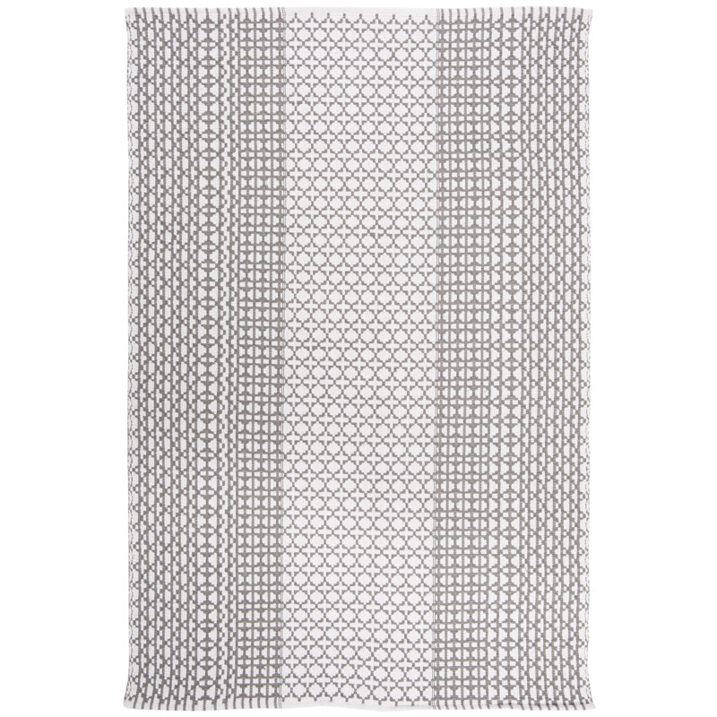 Amaral Hand Woven Cotton Geometric Rug, Rectangle 5' x 8'
