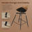 Borna 17.7''W x 15.7''D Mid-Century Faux Leather Bar Stools/ Counter Stools with Steel Frame & Footrest-526089321-526139418