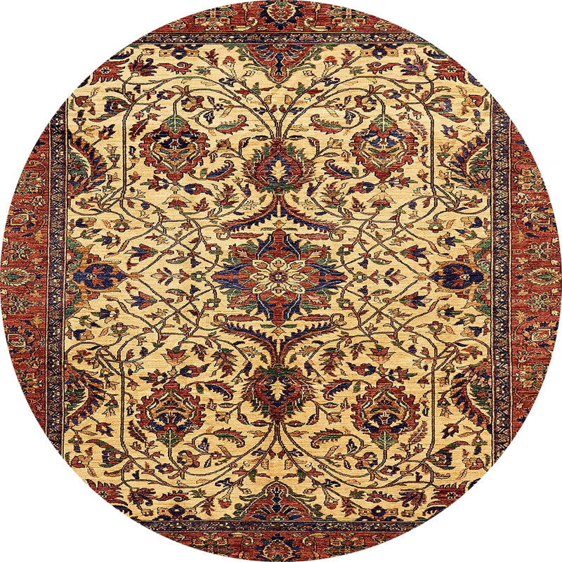 Christafer Oriental Indoor Rug, Round 6'