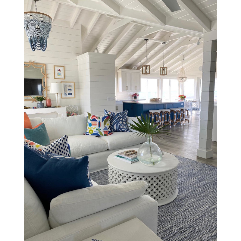 Tideline Navy Handwoven Indoor/Outdoor Rug, Rectangle 9'6" x 13'6"