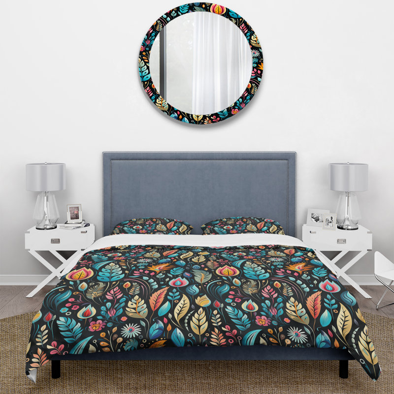 Tribal Frivolity Boho Motif III - Ensemble de housse de couette Boho - Microfibre de polyester