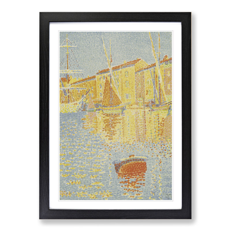 The Buoy Vol.1 by Paul Signac - Picture Frame Graphic Art, 36cm H x 27cm W x 2cm D, Black Framed