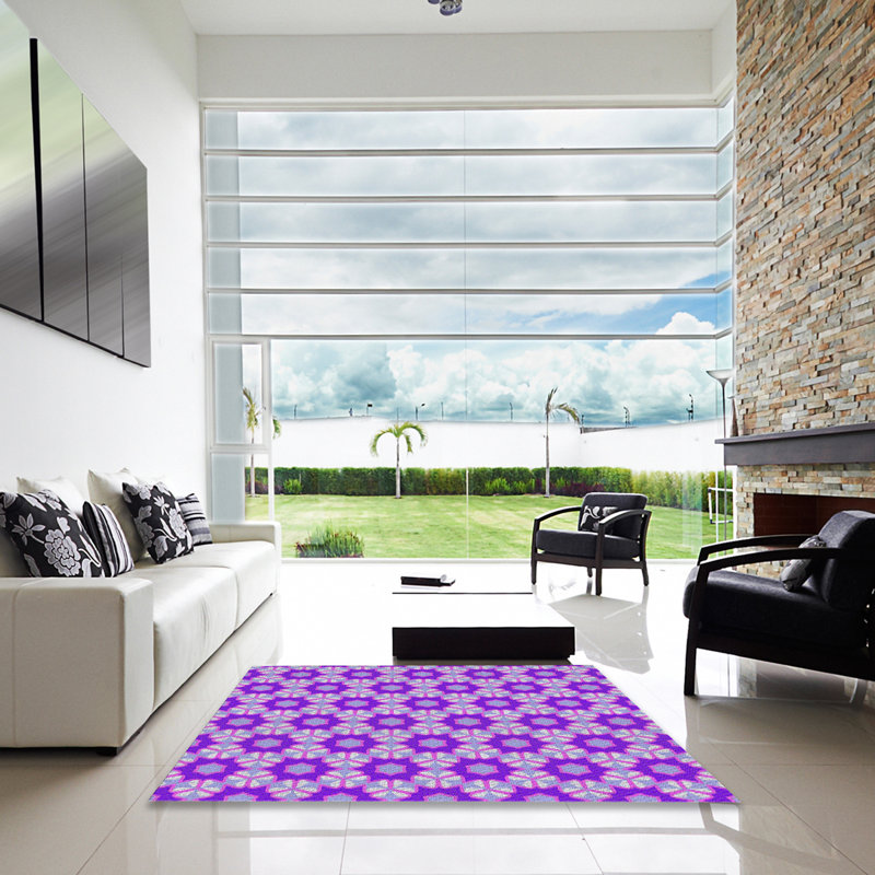 Tapis indigo Power Loom, Carré 6 pi