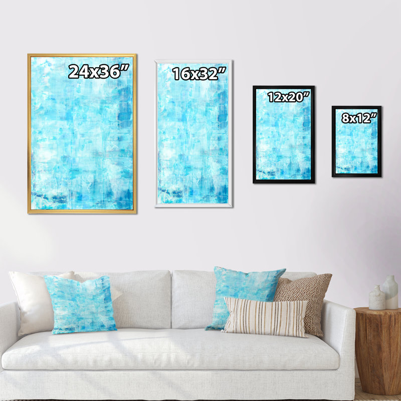 «Blue Abstract Art», reproduction d'art moderne et contemporaine sur toile, H 36 po x l 24 po x P 1 po