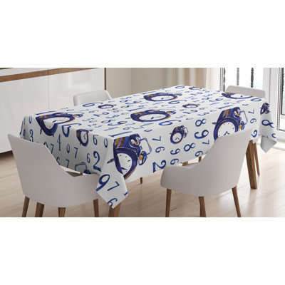 Clock Geometric Tablecloth