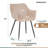 Haglund Leather Dining Chair with Powder-Coated Iron Legs Accent Side Chair Foam Padded Seat Versatile Kitchen Chair for Modern Home and Kitchen-123386570-107384317