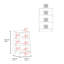 Armoire à linge H 29,7 po, quatre tablettes, vertical-244775048