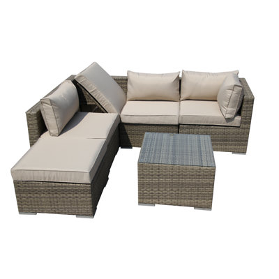 Siglinde 5 Seater Rattan Sofa Set