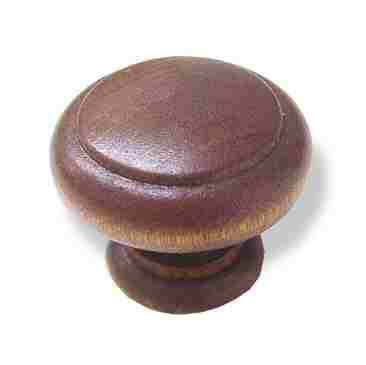 (5 Pack) 1-1/2 inch Large Wood Knob With A Raised Button