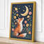 Fox Under Moonlight Boho - Wrapped Canvas-1649288001-1649288002