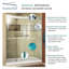 Porte de douche sans cadre 44 "x H 80" avec technologie TruMotion-69322890