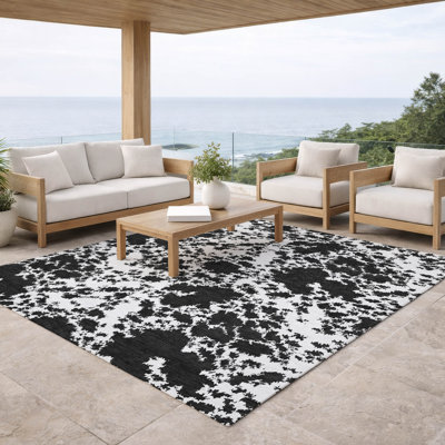 Tapis abstrait intérieur / extérieur lavable à la machine Chantille ACN2919