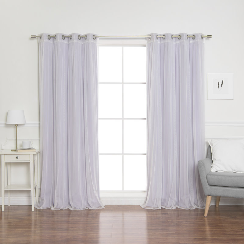 Panneau coulissant en polyester Natascha, l 52" x L 84", Lilas