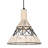 12"W Sandy Bohemian White Cone Shade Pendant