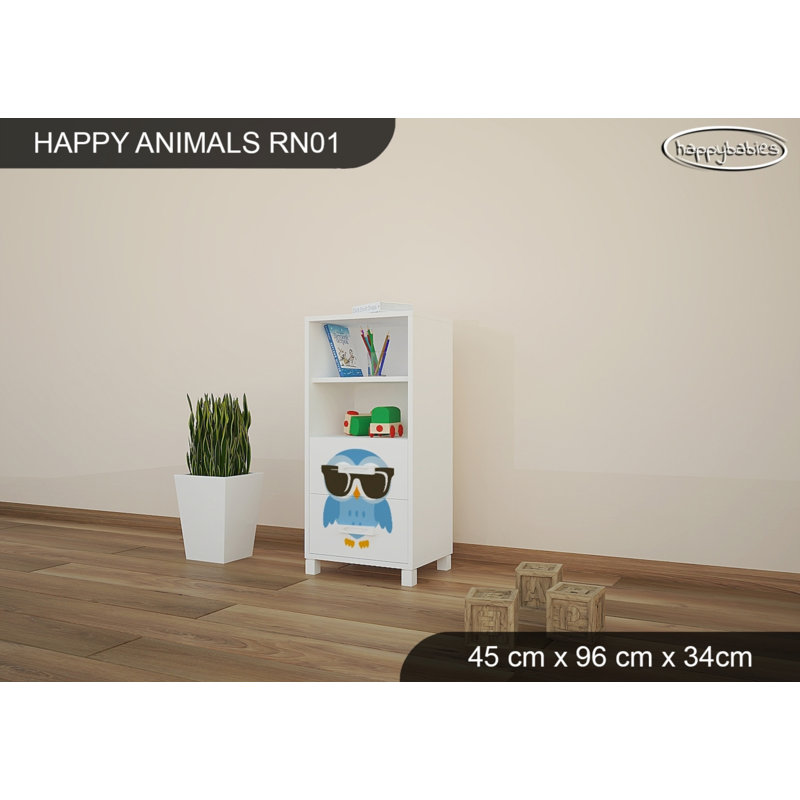 45cm W Animals Kids Cube, White