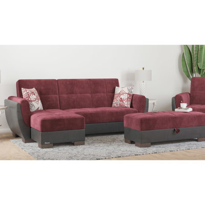 Collection rembourrée - Bourgogne. Pour les dortoirs. Clic-clac. Siège en microfibre. Capacité de poids de 200 lb. 50 po x 20 po x 19 po bourgogne avec rangement. Fonctionnel pour. Limite de livres. Profondeur de 50 po x largeur de 20 po: 19 po