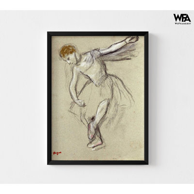 Une danseuse vue de profil par Edgar Degas, reproduction d'art encadrée de ballerine, affiche Studio de danse, reproduction de peinture à l'huile de ballet, art mural encadré