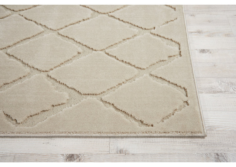 Gleam Geometric Area Rug in Ivory