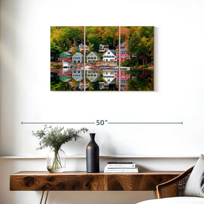 Maisons en bois du lac Winnipesaukee, H 20 po x l 33 po