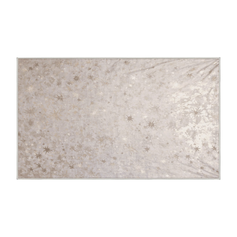 Tapis beige lavable à la machine, Rectangle 4 pi x 6 pi