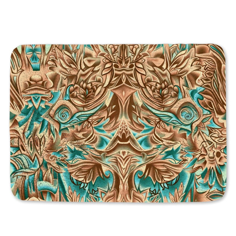 Lorrimor Microfiber / Microsuede Non-Slip Bath Mat, 17"W x 24"L