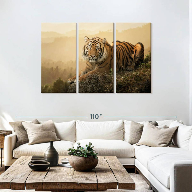 Brampt Fierce Sumatran Tiger, 48" H x 74" W