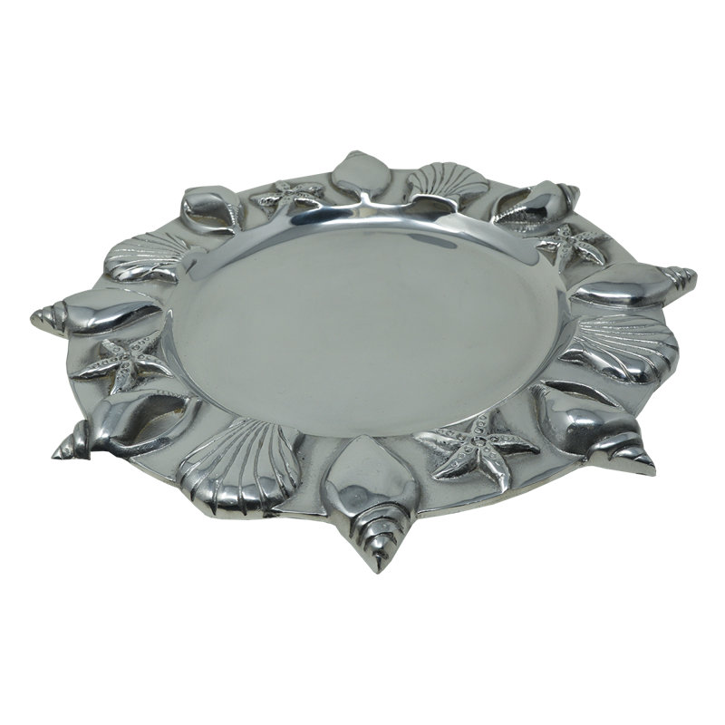 Pewter Seashell Serving Tray