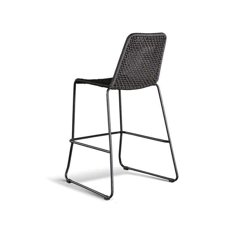 Knot Bar Stool, Charcoal Gray /Charcoal 