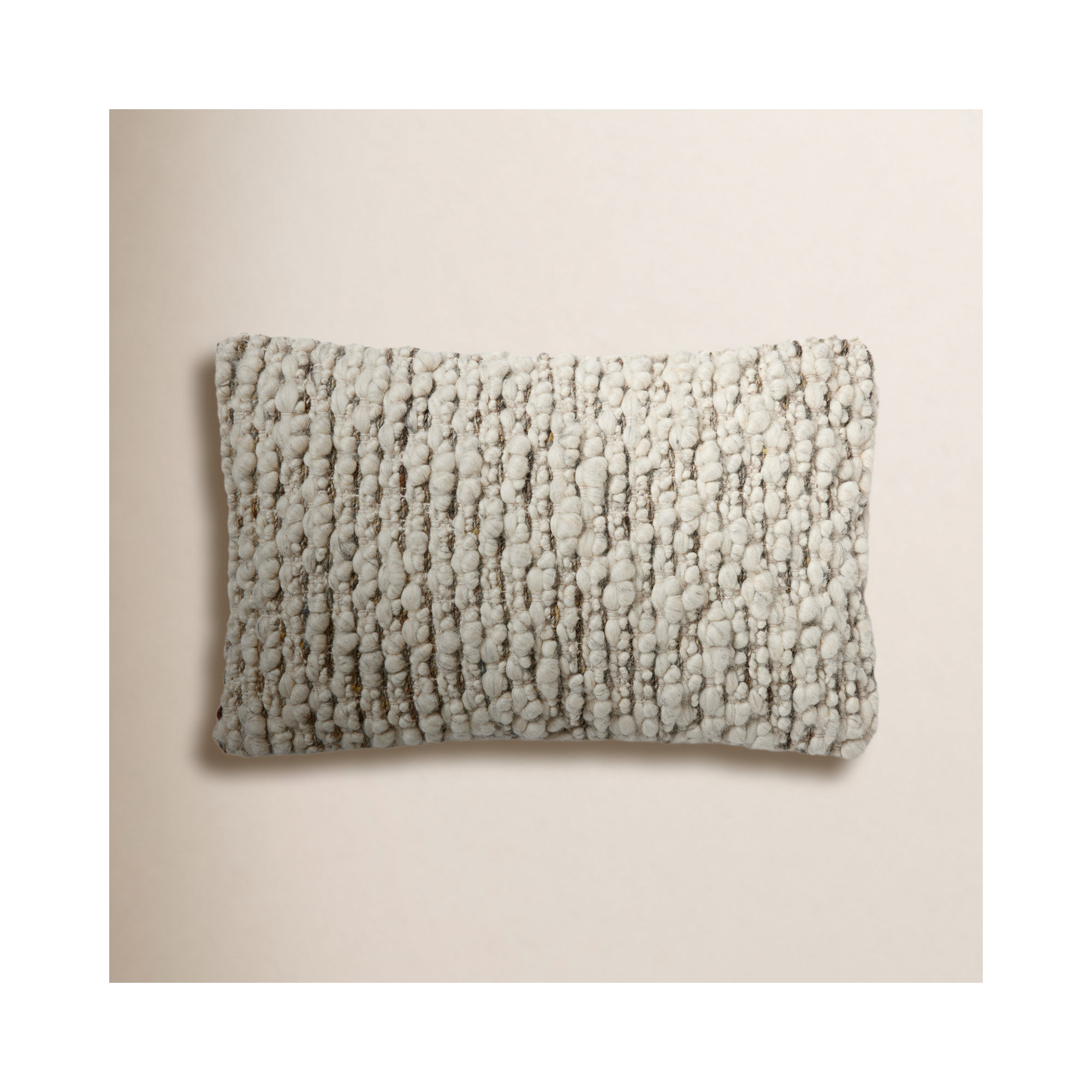 Amber Lewis x Loloi Vivienne Dove / Smoke Pillow, Polyester/Polyfill