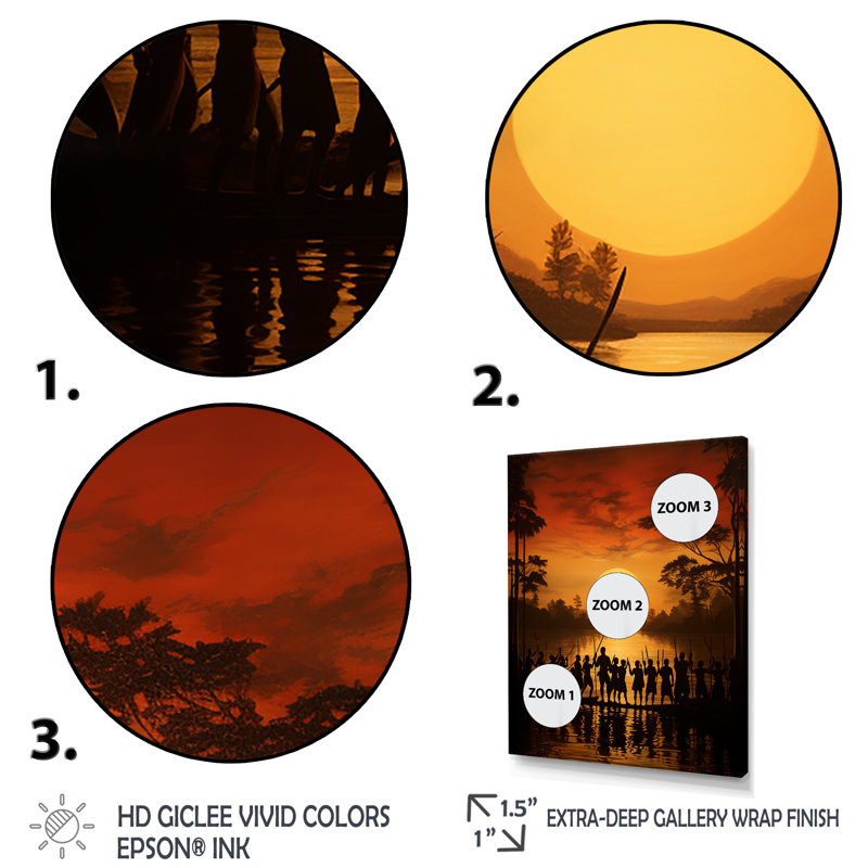 Tribu africaine Fulani Journey II, Cadre flottant noir, H 40 po x l 30 po x P 1,5 po