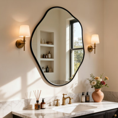 Aluminum Frame Asymmetrical Wall Mirrors