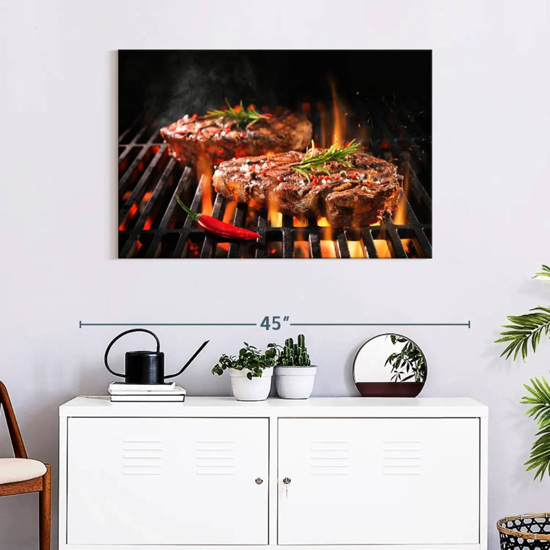 Yarlin Sizzling Beef Steaks, 24" H x 36" W