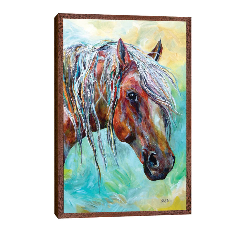 I See You 1 Piece Painting on Canvas, 66.04 cm H x 45.72 cm W, Brown Floater Frame