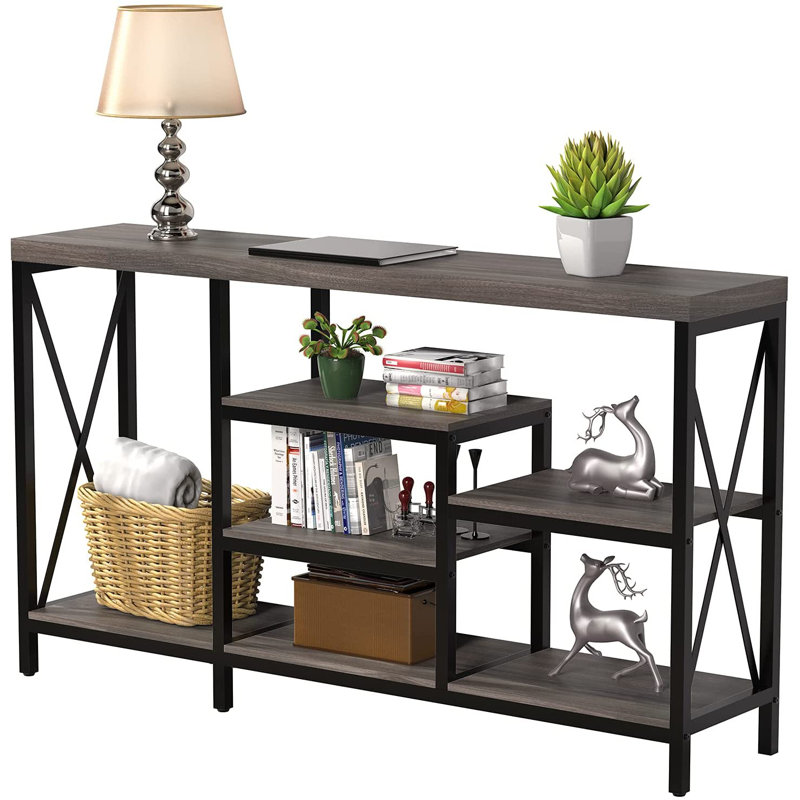 Console de 55,1 po, Gris, Noir