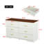 Console buffet avec finition blanche et brune