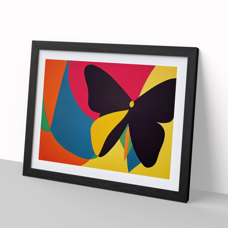 Butterfly Abstract Art Vol.1 - Framed Print, Black, 34cm H x 46cm W x 2cm D