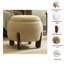 Repose-pieds artisanal rond 19,6 po x 19,6 po x 16,9 po Handicraft