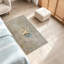 Tapis brun lavable à la machine avec étoiles de mer