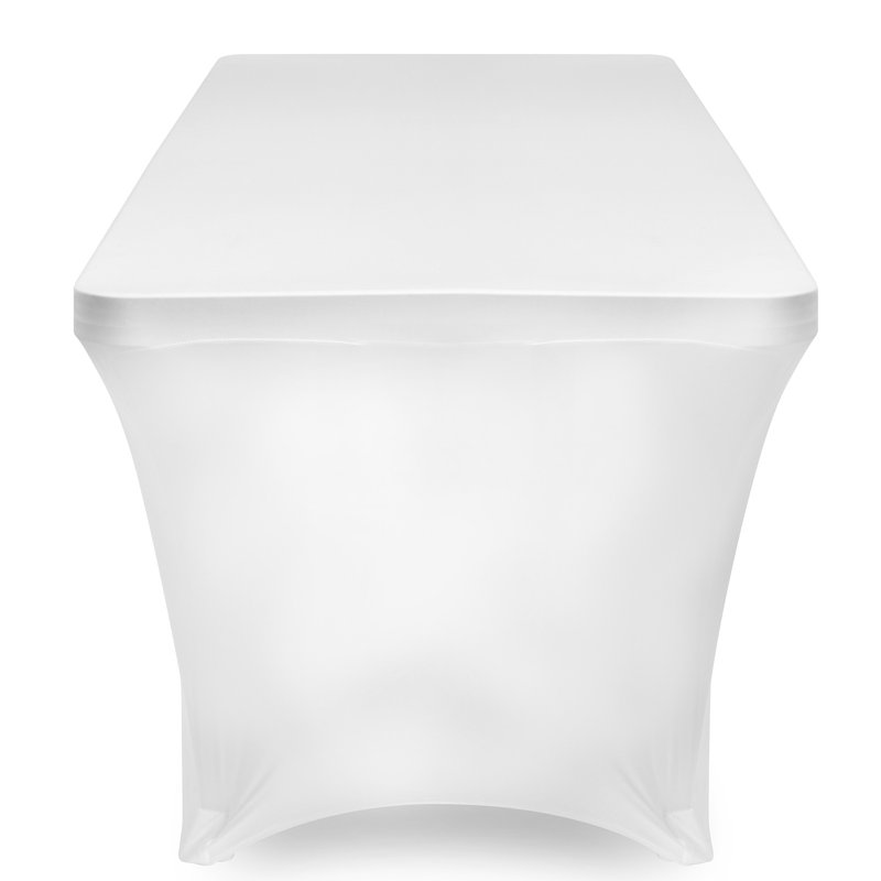  Solid Color Polyester Wedding Tablecloth, 72" x 30", White
