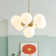 7 - Light Sputnik Design Tiered Chandelier With Globe Shade