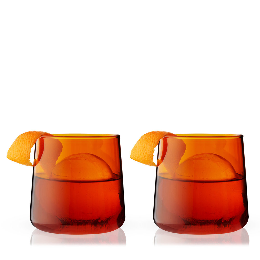 Aurora Amber Cocktail Tumblers (Set of 2) Viski