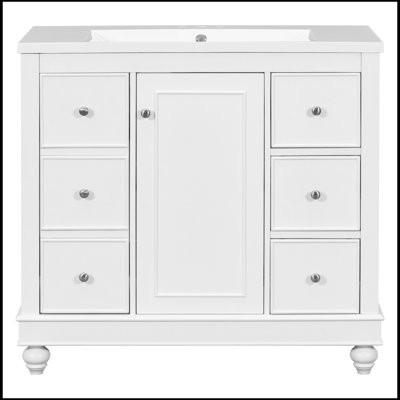 Meuble-lavabo simple 36 po avec comptoir Sebern