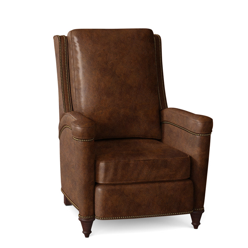 Mayes Recliner, Anilina Cacao Genuine Leather, Mahogany, French Natural