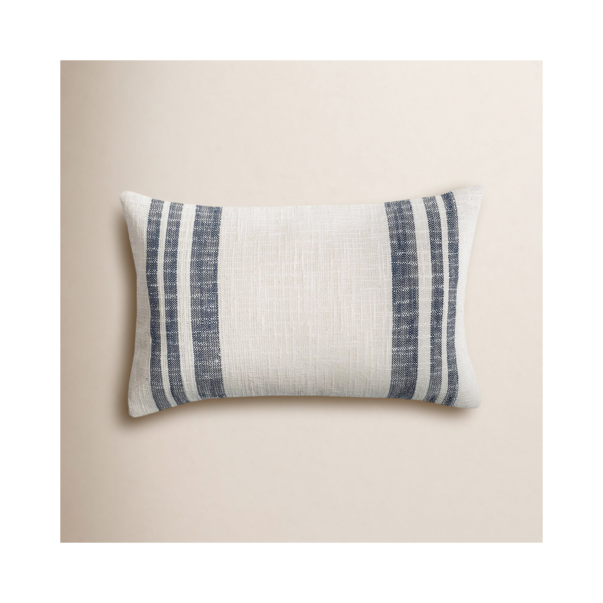 Evergreen Toile Striped Lumbar Throw Pillow, 14" x 22", Ink